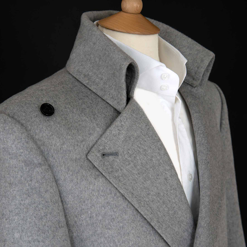 Luxury Cashmere Wintercoat. 100% Cotton Twill Shirt photo